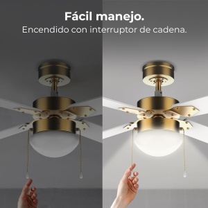 Ventilator de tavan Cecotec EnergySilence Aero 450 GoldWhite, 106 cm, 50W - Img 8