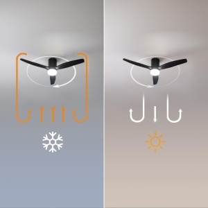 Ventilator de tavan Cecotec EnergySilence Aero 5600, 132 cm, 40W, LED 20W, Wi-Fi, negru-auriu - Img 10