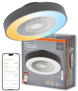 Ventilator Decken cu LED Osram, 2500 Lumen, WiFi, Dimabil, 78W, Gri - Img 4