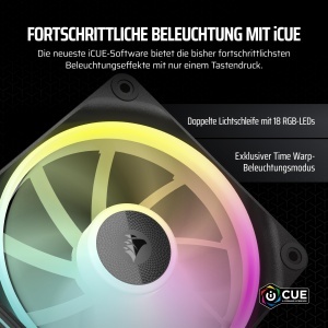 Ventilator PC Corsair iCUE LINK LX120 RGB, 120mm, Negru, 3 bucati - Img 4