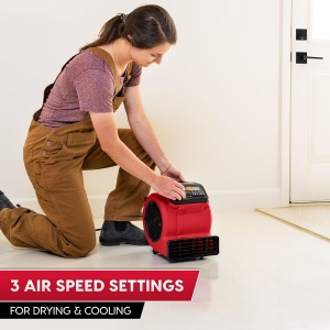 Ventilator portabil Vacmaster Red Edition AM201, 550 CFM, 3 trepte de viteza - Img 2