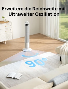 Ventilator Smart DREO, 28 dB, 4 viteze, 90 oscilatie, pentru dormitor - Img 5