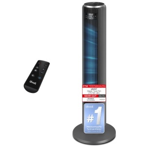 Ventilator toroidal Levoit cu telecomanda - 5 viteze, 4 moduri, 92 cm, gri