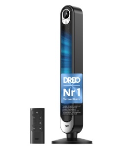 Ventilator turn Dreo 42 inch motor DC silentios 9 viteze 4 moduri oscilatie 90deg telecomanda