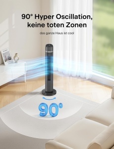 Ventilator turn Pelonis 102CM, 90 oscilatie, telecomanda, timer 15 ore - Img 2