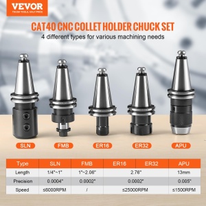 VEVOR CAT40 Set Suporturi Spannzangenhalter 35 Piese Material Otel Aliat CNC - Img 2