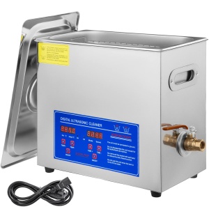 VEVOR JPS-30A Aparat de curatat cu ultrasunete 6L Curatator cu ultrasunete Curatator cu ultrasunete Aparat de curatat cu ultrasunete cu incalzitor Cronometru digital pentru ochelari Bijuterii Dinti falsi Monede etc