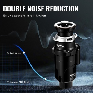 VEVOR JW-301 Tocator de Resturi Alimentare 12 PS Motor DC 3820 RPM Sistem EZ-Mount - Img 4