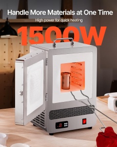 VEVOR KD-Z6651A Cuptor Electric de Topire 1500W Temperatura Maxima 1200degC Ideal pentru Ceramica si Metale - Img 4