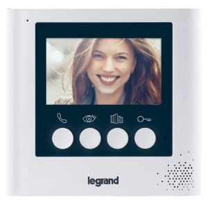 Video Interfon Legrand 4,3 Zoll, Alb, Extensibil pentru 2 Familii