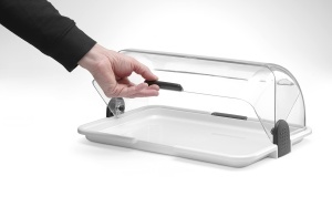 Vitrina Buffet HENDI, 465x315x195mm, alba, cu capac transparent - Img 2
