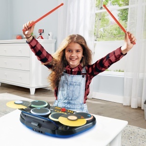 VTech Kidi DJ Drums Set Tobite Electronice cu Lumini si Bluetooth pentru Copii 6-12 Ani - Img 5