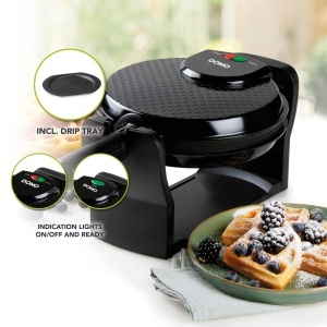 Waffle Maker DOMO DO9223W - 1400W, Rotatie 180, Negru - Img 3