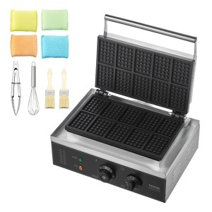 Waffle Maker VEVOR AK-WM10 1550W din inox, 10 wafe, antiaderent - Img 9