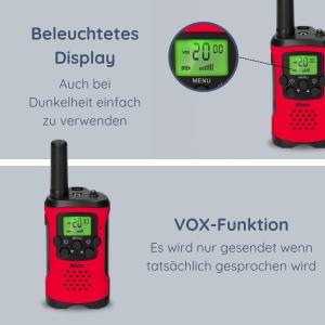 Walkie Talkie Alecto FR-115 - Set 2 bucati, raza 7 km, 8 canale, rosu - Img 5