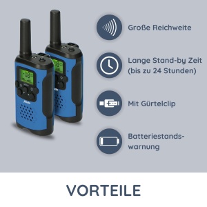 Walkie Talkie Alecto FR-115 - Set 2 Dispozitive, 7 km, 8 Canale, AlbastruNegru - Img 2