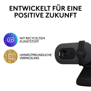 Webcam Full HD Logitech Brio 100, 1080p, cu microfon integrat, negru - Img 10