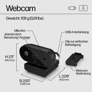 Webcam HP 320 All-in-One, 1080p, 360 rotire, microfon integrat, negru - Img 7