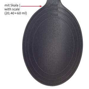Westmark 2 Salata si lingura de servire adancitura lingura mare scara interna 20 40 60 ml plastic galant negrurosu 296422E3 - Img 5