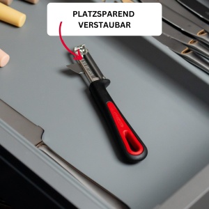 Westmark 29092270 Peeler Gallant, PP/TPE/otel inoxidabil, negru / rosu, 16,5 x 3,7 x 2 cm - Img 8