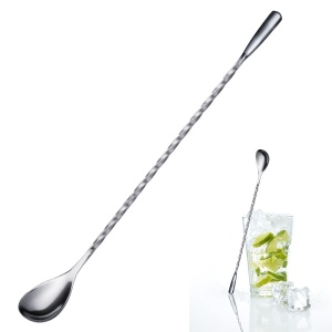Westmark Bar Spoon James - accesoriu practic de bar pentru amestecarea cocktailurilor, lingura spiralata de inalta calitate pentru bauturi lungi delicioase, maner lung - otel inoxidabil 18/8, argintiu - Img 2