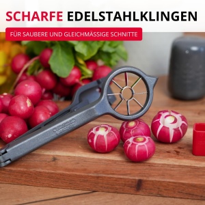 Westmark Radish Cutter Decoretto Black Edition - Decorati ridichi si lamai - Decorati bufet si salate - Antracit - Img 5