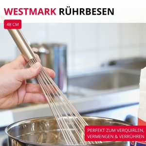 Westmark Ruhrbesen Pro Schneebesen din otel inoxidabil 48 cm argintiu - Img 2