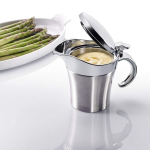 Westmark Thermo Gravy Boat cu capac articulat, Volum de umplere: 0.5l, Otel inoxidabil/Plastic, Argintiu, 62242260 - Img 2