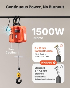 Winch electric VEVOR 500 kg, 1500 W, 3-in-1, cu telecomanda - Img 5