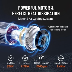 Winch electric VEVOR PAWX600-2, 600kg capacitate, 1150W, 12m inaltime ridicare - Img 5