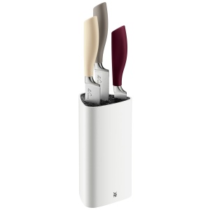 WMF ElementsJoy Bloc de cutite cu set de cutite 4 bucati, 3 cutite, bloc de plastic, lama speciala din otel, cu insertie de perie din plastic - Img 3