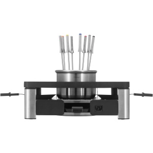 WMF Lumero 3in1 Gourmet Station pentru 8 persoane, combo fondue raclette, electric, control temperatura, iluminare, 1800 wati, economie de spatiu, otel inoxidabil mat - Img 6