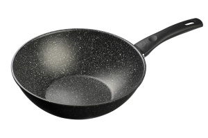 Wok antiaderent Ballarini Vipiteno, 28 cm, aluminiu, inductie, gri