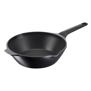 Wok antiaderent Lagostina Aroma 28 cm, aluminiu, cu indicator de temperatura