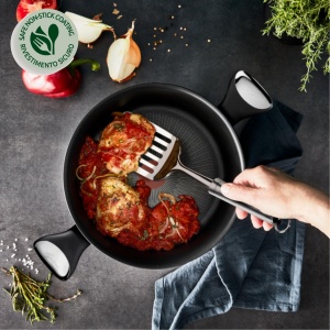 Wok Antiaderent Lagostina Intensive Pro, 28 cm, cu Acoperire Titan, Kratzfest - Img 4