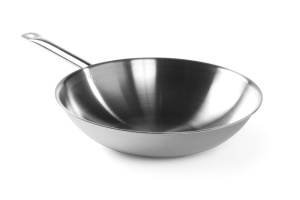 Wok din inox HENDI, 360mm, 3 straturi, pentru toate tipurile de plite