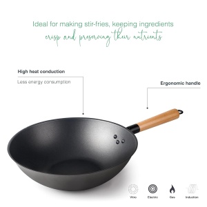 Wok LACOR 66128, 28 cm, cu antiaderenta, PFOA-free, ergonomic - Img 3