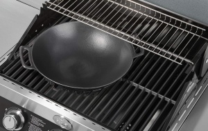 Wok ROSLE VARIO, 36 cm, Gusseisen emailat, pentru gatit la foc mare - Img 2