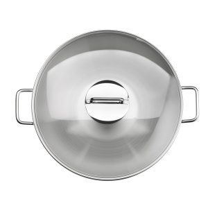 Wok WMF Macao 36 cm cu capac din sticla, Cromargan inoxidabil, 4.5L - Img 5