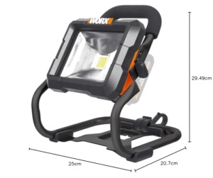 WORX WX026.9 Lampa de lucru fara fir Nitro LED 20V - Spot de constructie pivotant la 360 de grade - cu lumina LED pentru iluminarea ideala a muncii - fara baterie si incarcator - Img 9