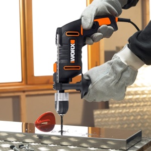 WORX WX317.2 Masina de gaurit cu percutie profesionala cu 600W pentru lucrari de gaurire in lemn, beton si otel - cu reglare continua a vitezei si mandrina fara cheie - Img 6