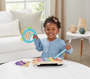 Xilofon din lemn VTech cu tamburin si carti de cantece, 1,5-4 ani - Img 5