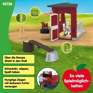 Zaraza Schleich Ziegenstall 42726 31 piese pentru copii de la 3 ani - Img 3