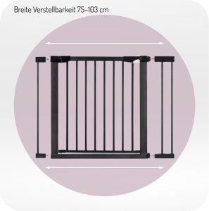 Zaruri de siguranta MoMi PAXI Plus, extensibile 75-103 cm, montaj fara gauri - Img 3
