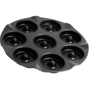 Zenker 7426 Tava de copt speciala pentru 8 bucati - Coacere usoara si sanatoasa, antiaderenta, O33 cm, Negru