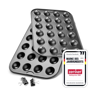 Zenker Cake-Pops Maker Set 38,5 x 26,5 cm SPECIAL CREATIVE, tava de copt pentru prajituri pe bat, incl. accesorii (tulpini, pungi si suporturi) (culoare: negru), cantitate: 1 bucata