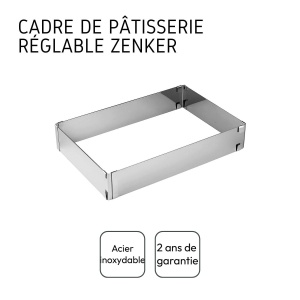 Zenker Patisserie Cadru Reglabil pentru Torte Otel Inoxidabil Usor de Curatat - Img 4