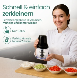 Zerkleinerer EMERIO 500ml, 400W, 4 lame din otel inoxidabil - Img 4