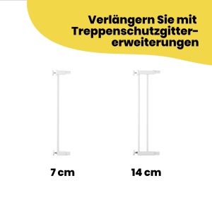 Zid de siguranta Safety 1st Flat Step, extensibil 73-101 cm, alb, fara montaj cu gauri - Img 3