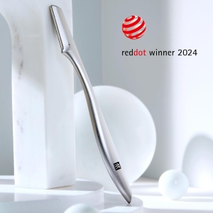 Zwilling Rasoir facial premium din otel inoxidabil argintiu cu 3 lame de rezerva - Img 2